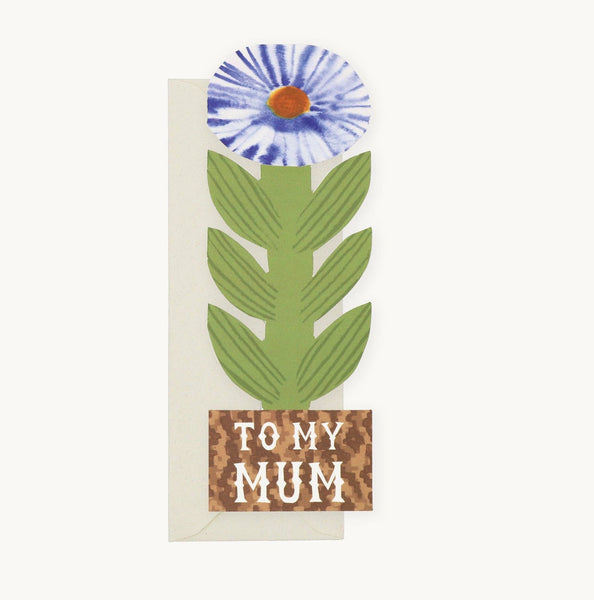 To My Mum, Smudgey Flower Card. - Harmony