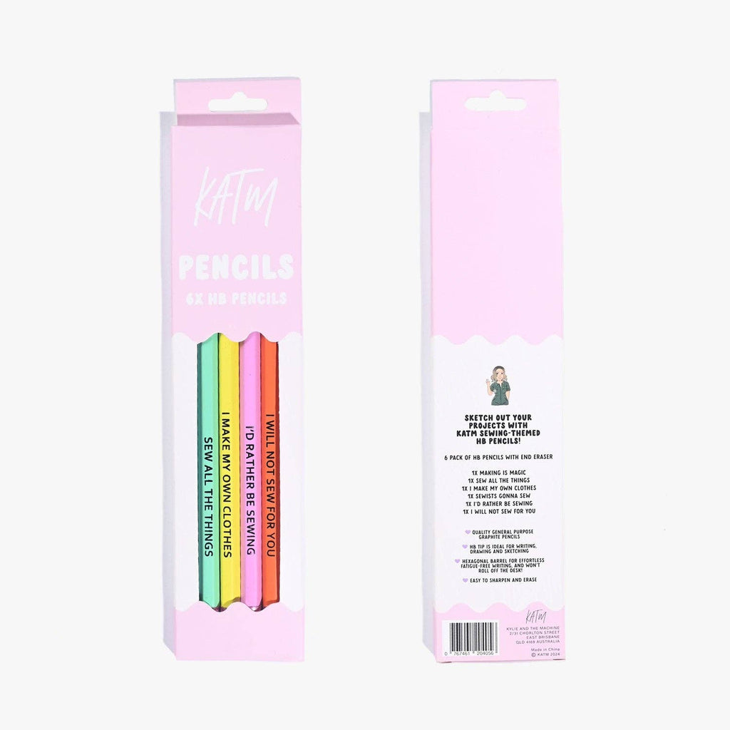 KATM Sewing Themed Pencils | Pack of 6 HB Pencils - Harmony