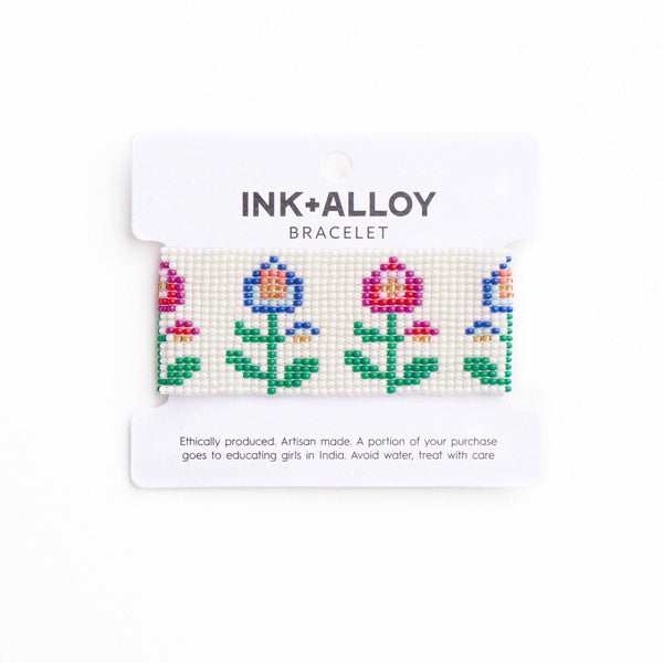 Kendall Floral Beaded Stretch Bracelet / Multi - Harmony