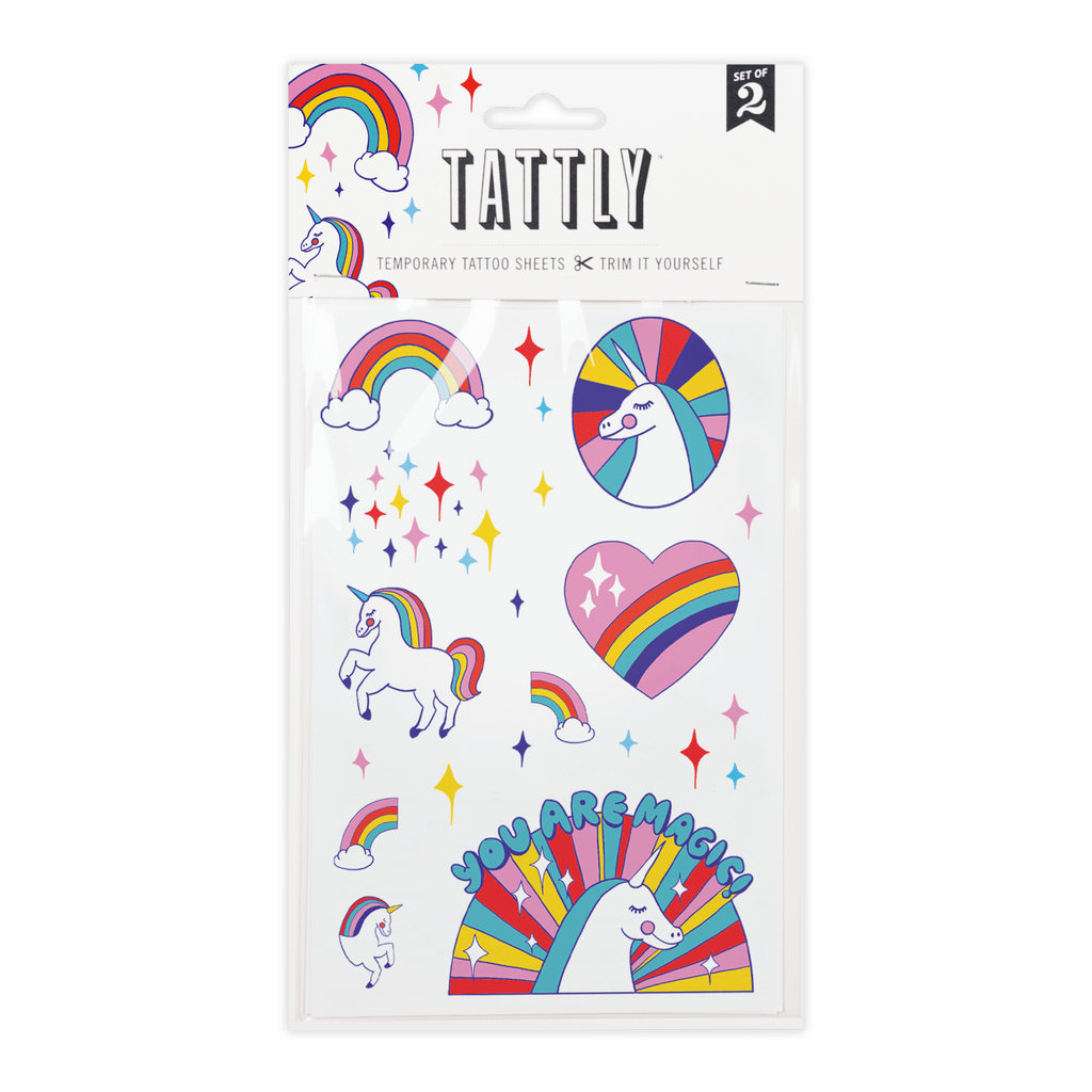 Rainbow Unicorns Tattoo Sheets - Harmony