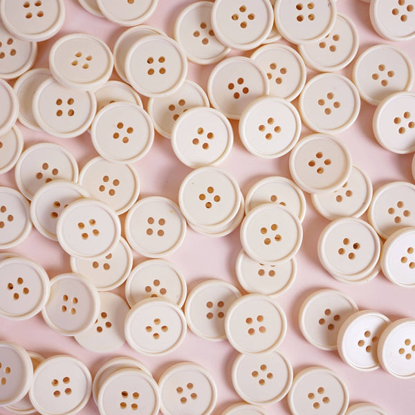 Cream Puff Retro Buttons - Harmony