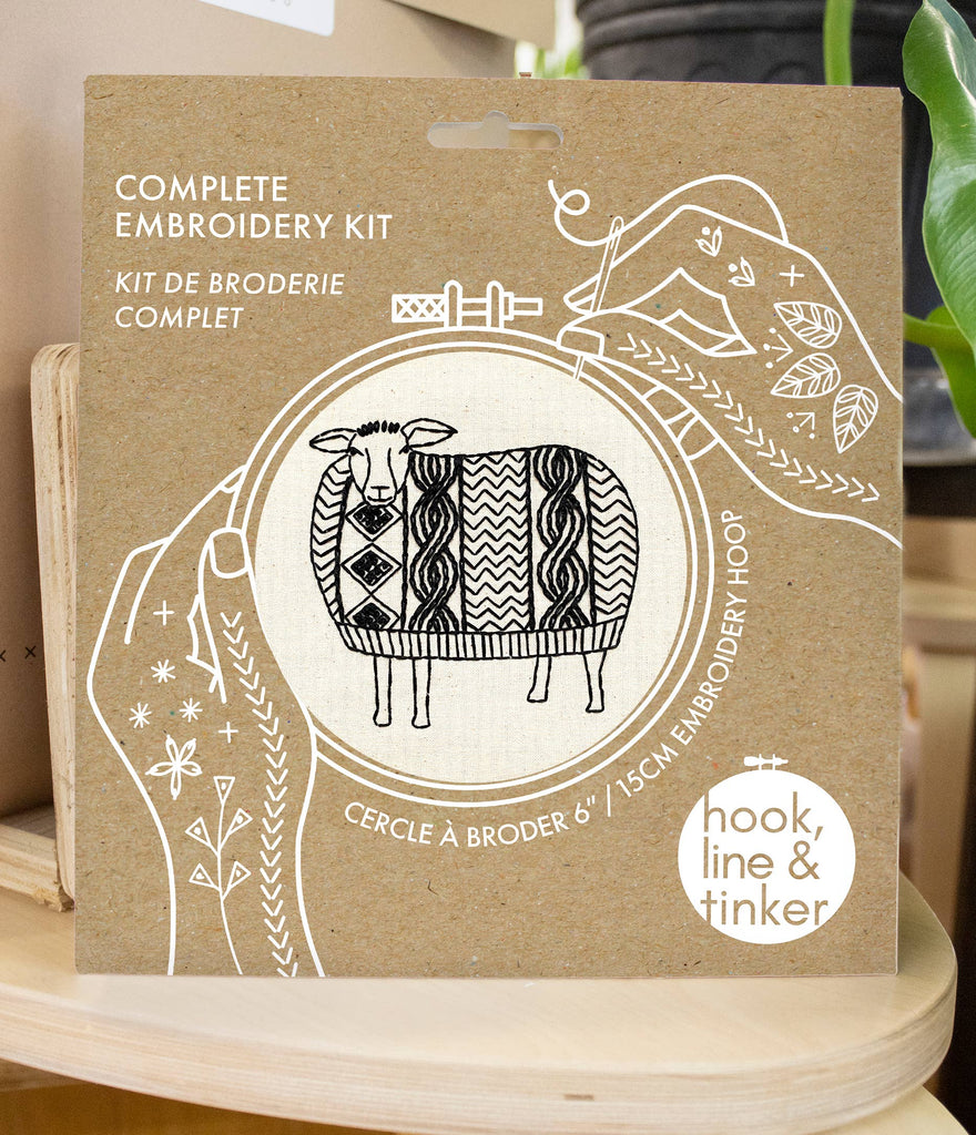 Sweater Weather Sheep Complete Embroidery Kit - Harmony