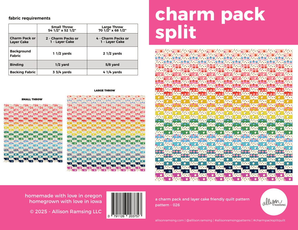 Charm Pack Split Quilt Pattern - Harmony