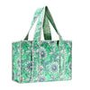 Large Cotton Block Print Tote Bag / Teal - Harmony