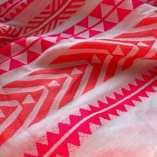 Embroidered Indian Cotton / Neons - Harmony