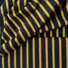 Black fabric with multicolored diagonal stripes