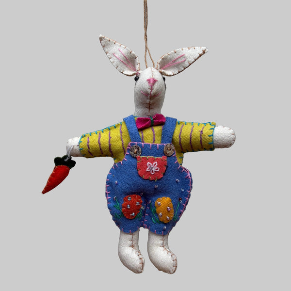 Rabbit with Overalls Ornament - Harmony