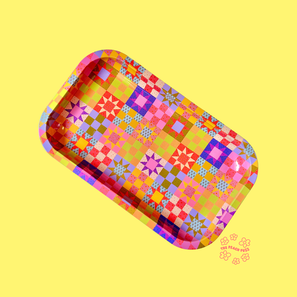 Patchwork Quilt Tray / Large - Harmony