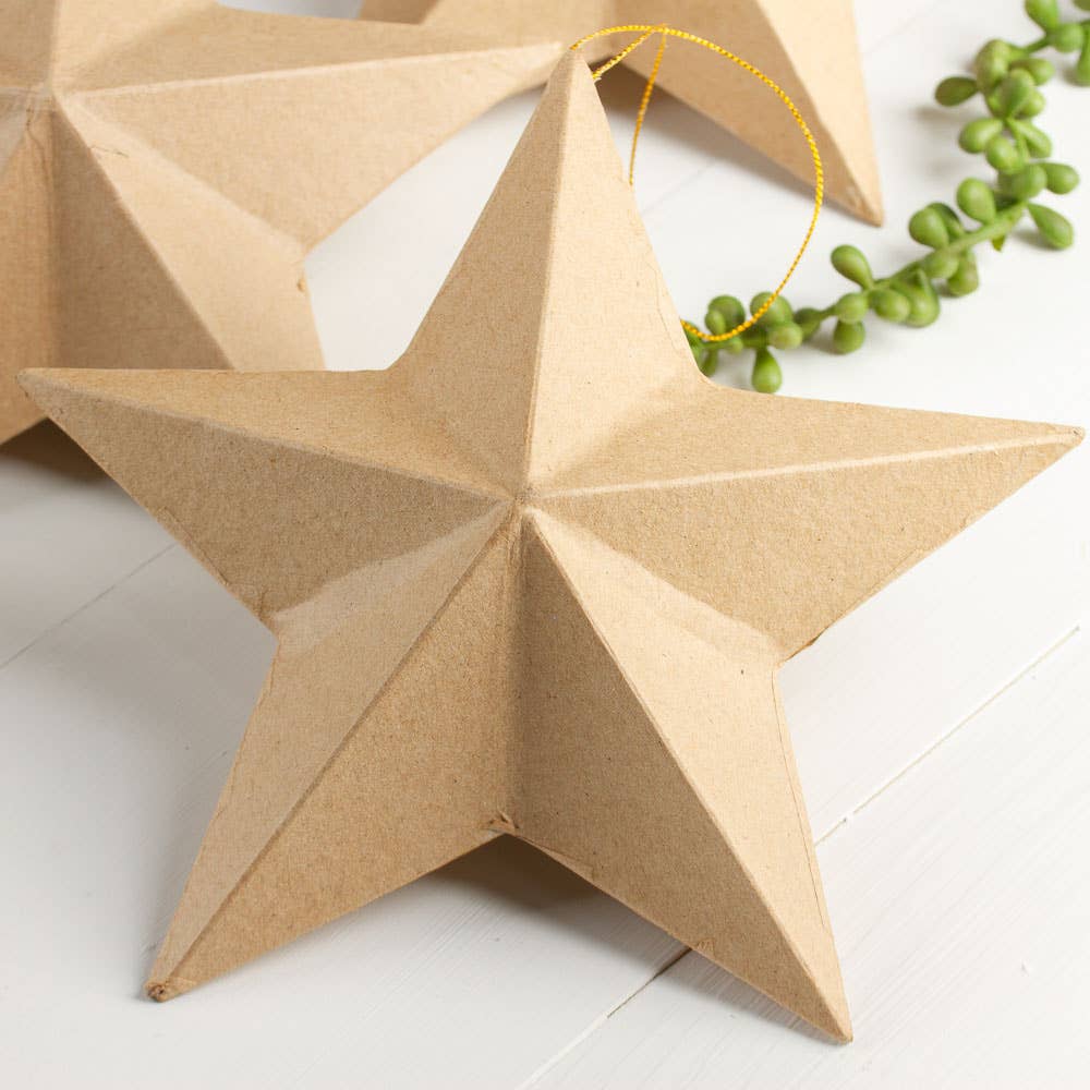 Paper Mache Star Ornament - Large - Harmony