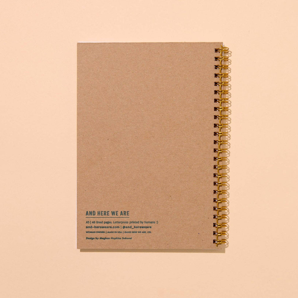 Gingham Picnic Letterpress A5 Spiral Notebook - Harmony