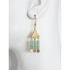 Geometric green stone earrings - Harmony