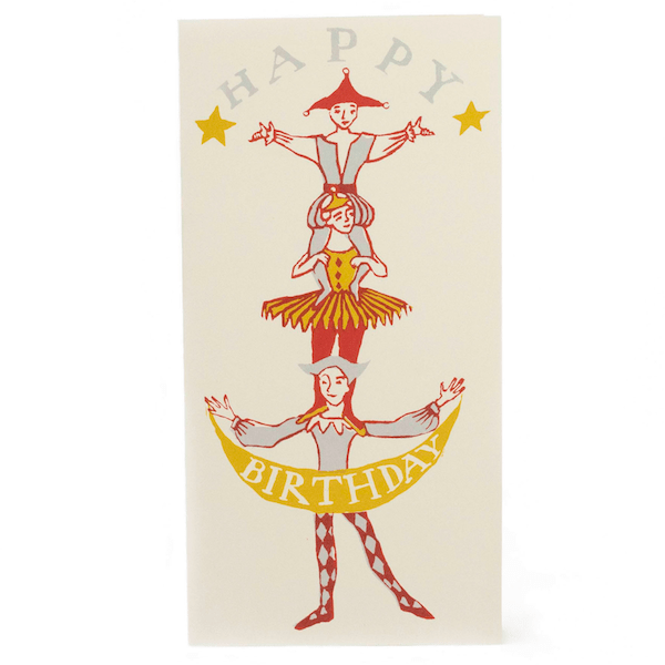 Happy Birthday Human Tower Long Card - Harmony