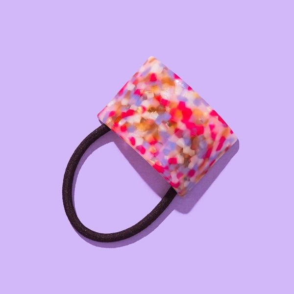 Hair Cuff Ponytail Holder / Colorful Tortoise - Harmony
