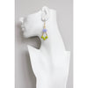 Geometric lavender and moss green earrings - Harmony