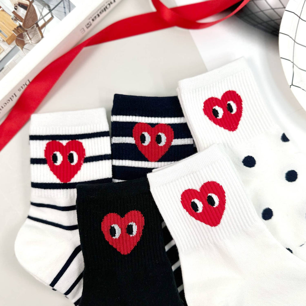 Women's Crew Falling In Love Socks - Harmony