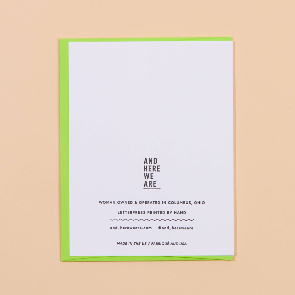 Dumpster Fire Letterpress Greeting Card - Harmony