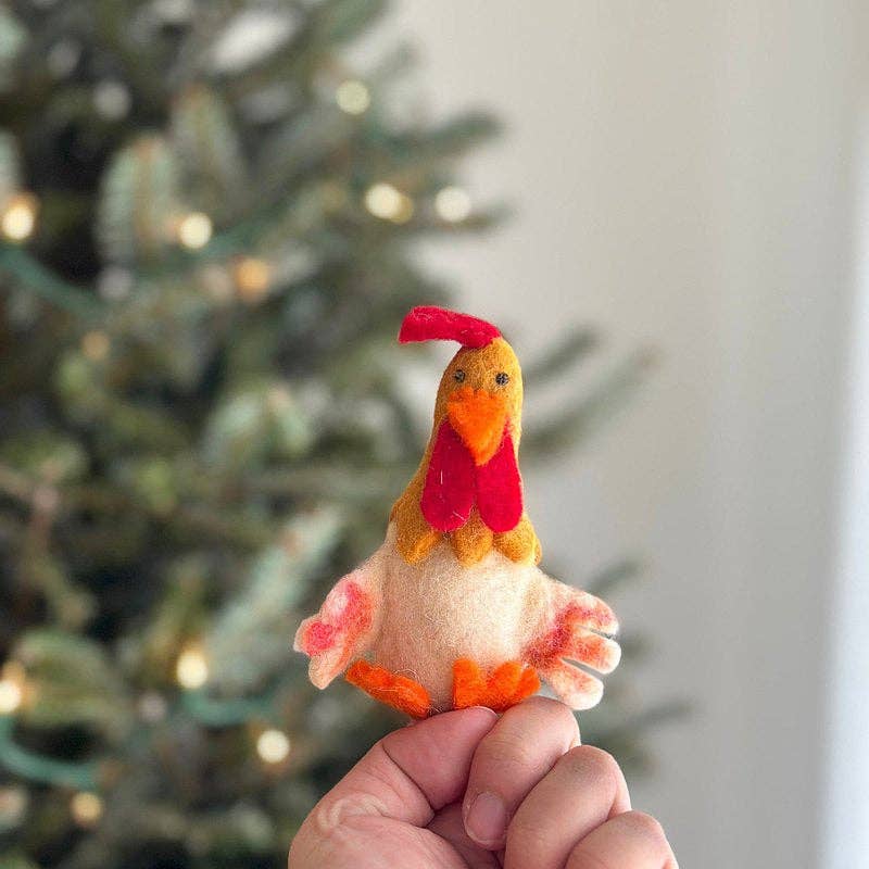 Felt Finger Puppet / Hen - Harmony