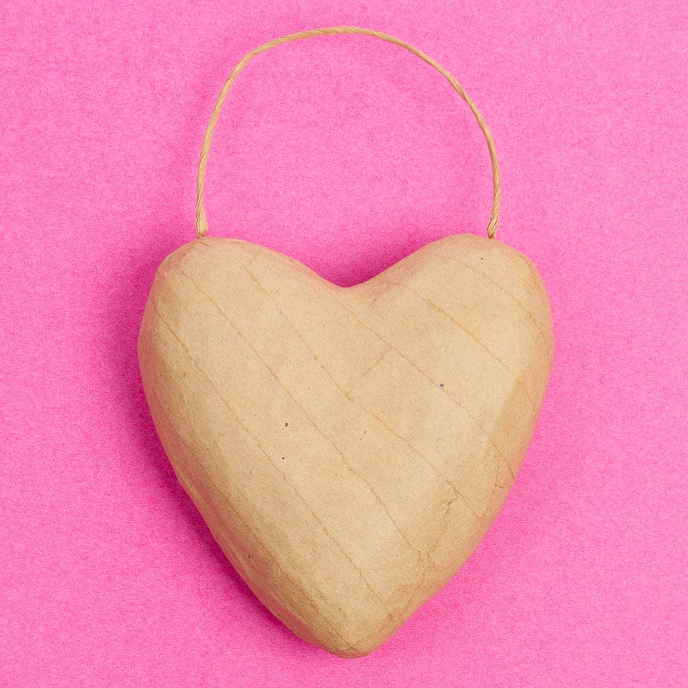 Paper Mache Heart Ornament - Harmony