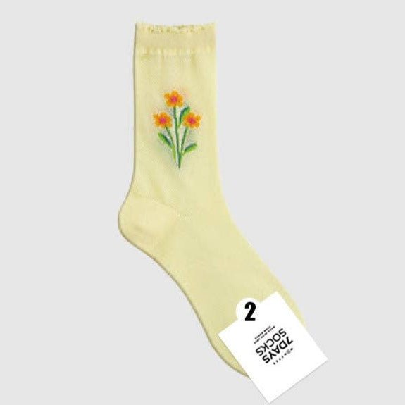 Romantic Floral Mesh Socks - Harmony
