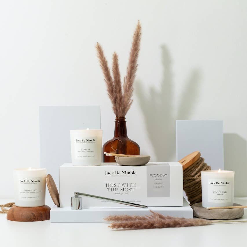 Host With The Most Soy Candle Gift Set (Woodsy) - Harmony