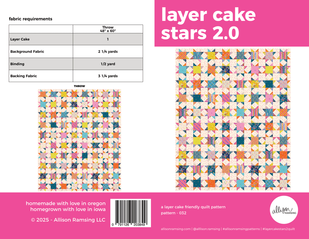 Layer Cake Stars 2.0 Quilt Pattern - Harmony