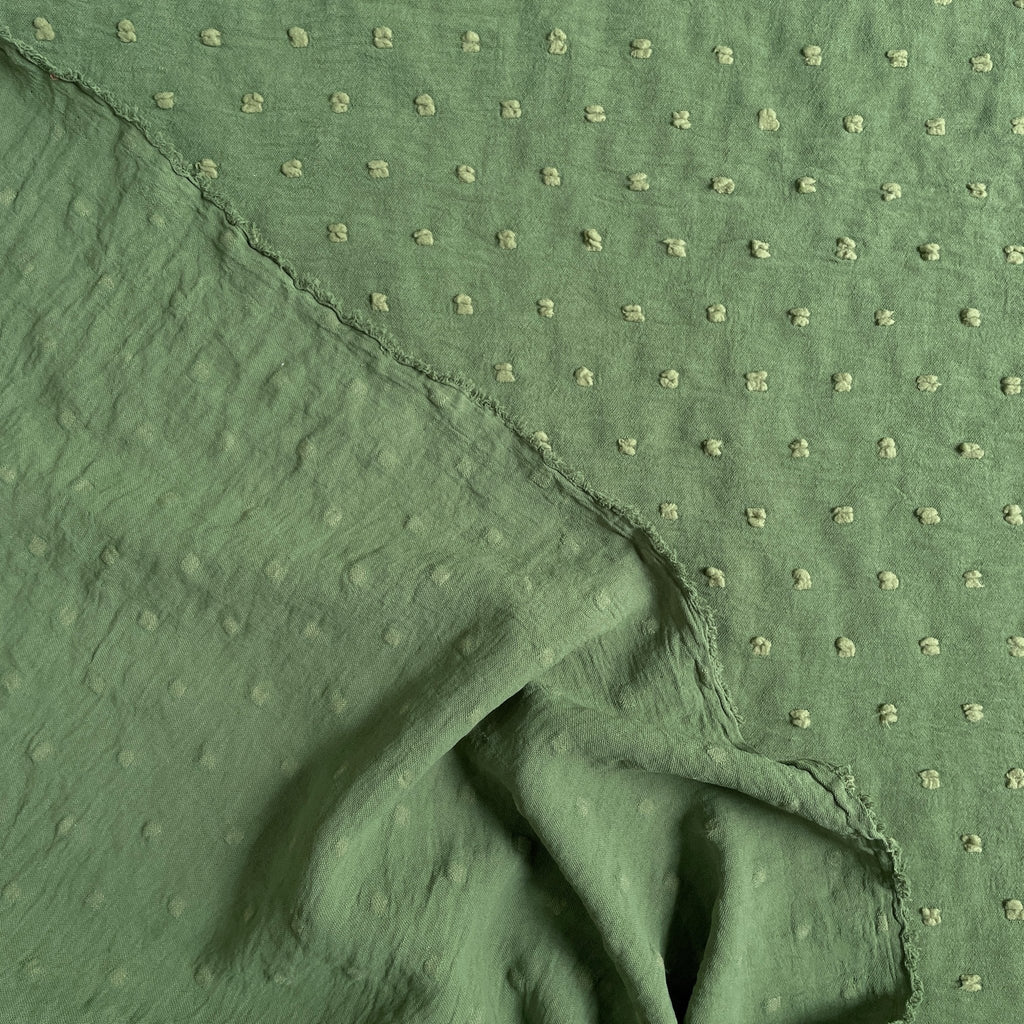 Green Swiss Dot Polyester - Harmony