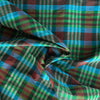 Green & Teal Plaid Dupioni Silk - Harmony