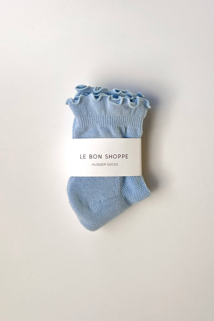 Ruffled Hugger Crew Socks / Periwinkle - Harmony