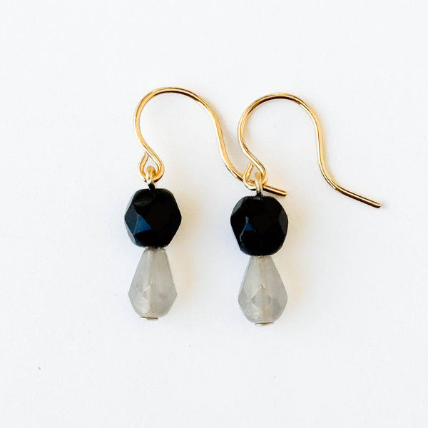 Tiny Beaded Drop Earrings - Harmony