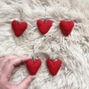 Red Felt Heart Ornaments - Harmony