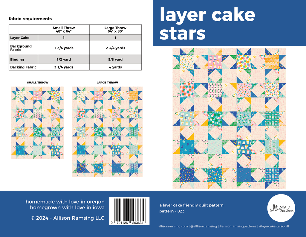 Layer Cake Stars Quilt Pattern - Harmony
