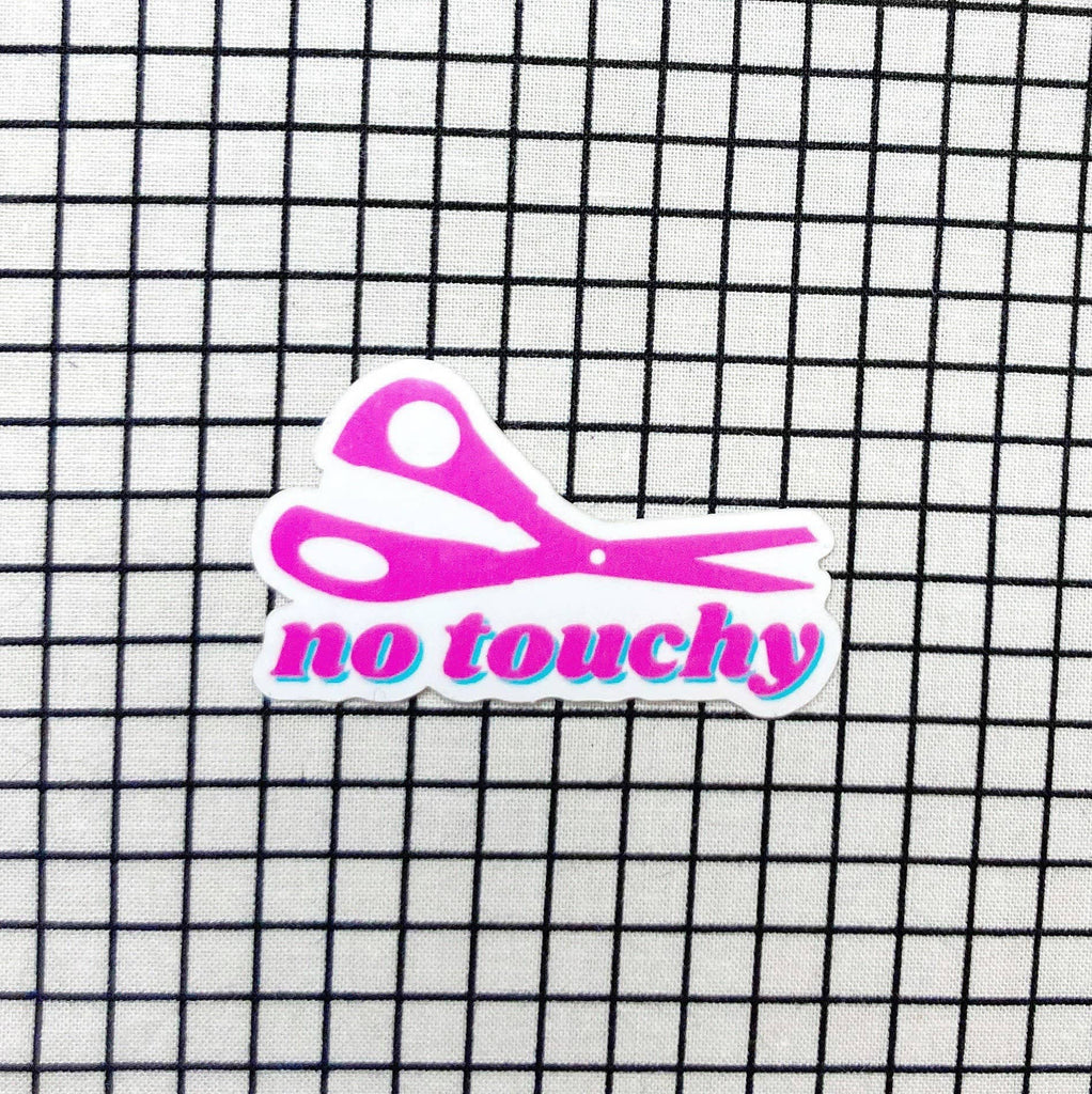No Touchy! Sewing Scissor And Quilting Vinyl Sticker - Harmony