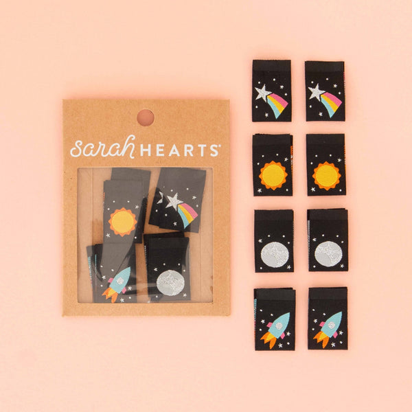 Space Multipack - Metallic Sewing Woven Clothing Label Tags - Harmony