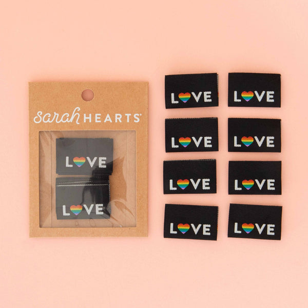 Love Pride Heart Woven Sewing Labels - Pride Gift - Harmony
