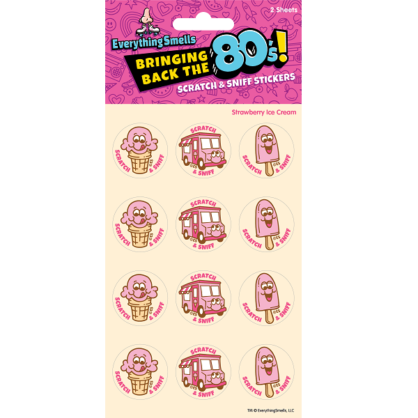 Scratch & Sniff Stickers / Strawberry Ice Cream - Harmony