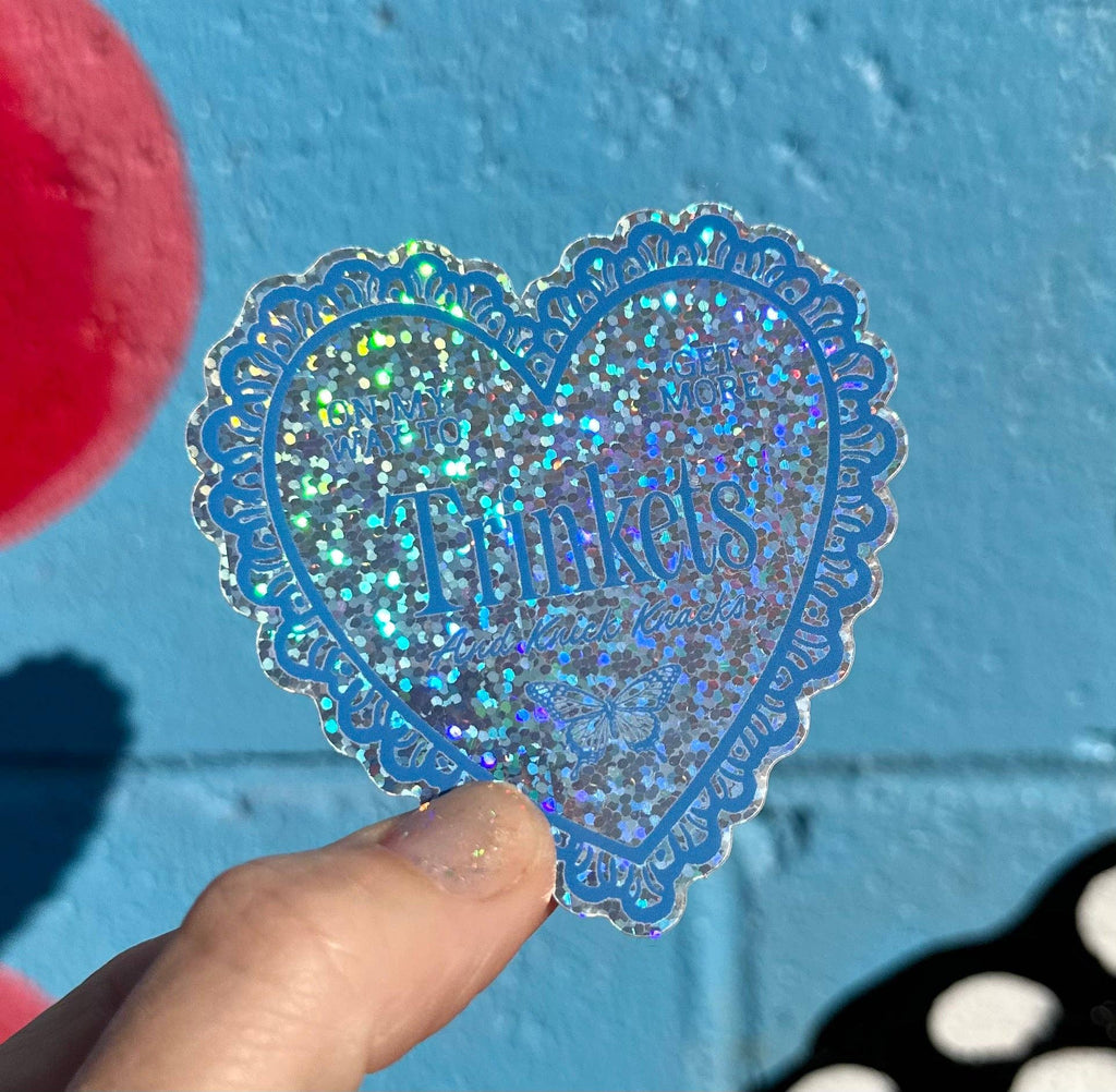 On My Way To Get More Trinkets And Knick Knacks Glitter Sticker - Harmony