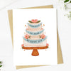 "Congrats on your wedding day" Wedding Cake With Banner Card - Harmony