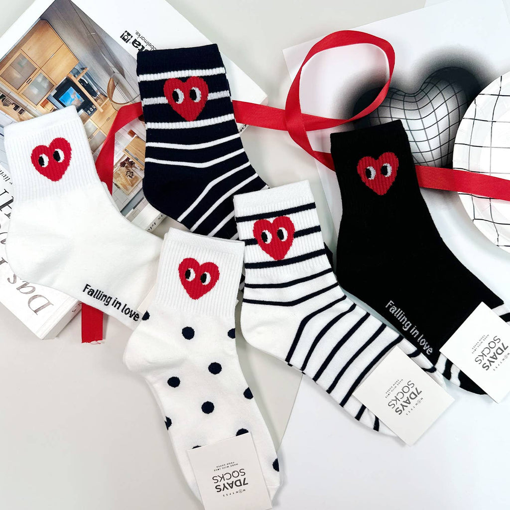 Women's Crew Falling In Love Socks - Harmony