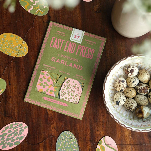 Pink Speckled Eggs Sewn Garland - Harmony