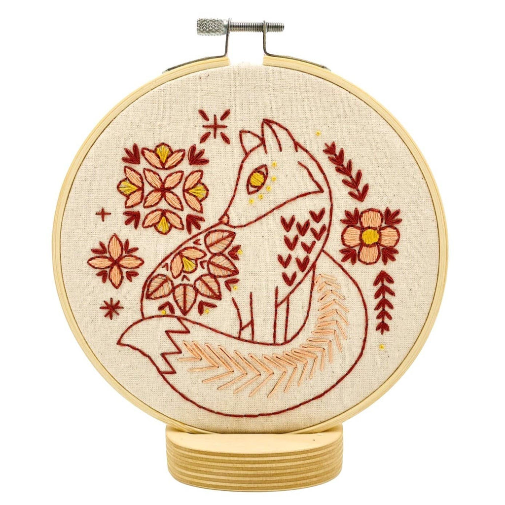 Folk Fox Complete Embroidery Kit - Harmony