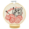 Kitten with Knitting Complete Embroidery Kit - Harmony
