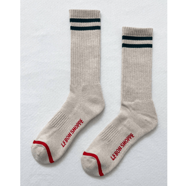 Extended Boyfriend Socks / Oatmeal - Harmony