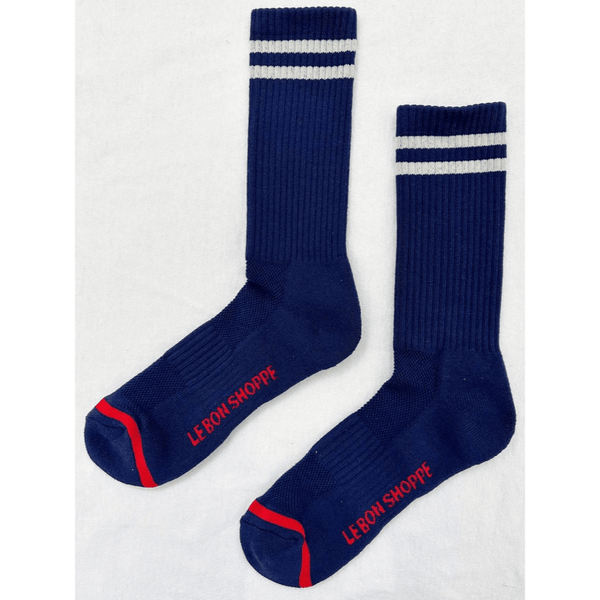 Extended Boyfriend Socks / Navy - Harmony