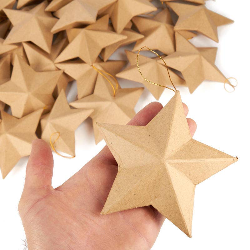 Paper Mache Star Ornaments - Medium - Harmony