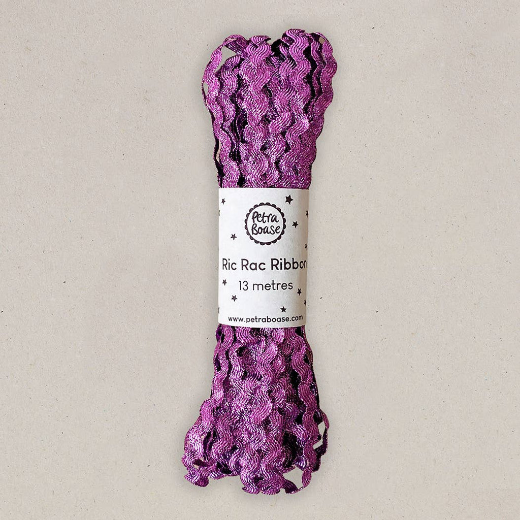 Metallic Ric Rac Ribbon 15 yards / Amethyst Purple - Harmony