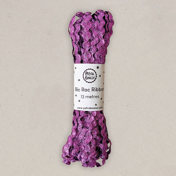 Metallic Ric Rac Ribbon 15 yards / Amethyst Purple - Harmony