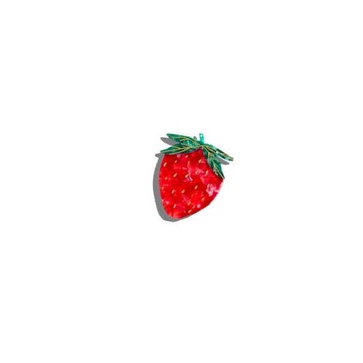 Hand - painted Strawberry Brooch - Harmony