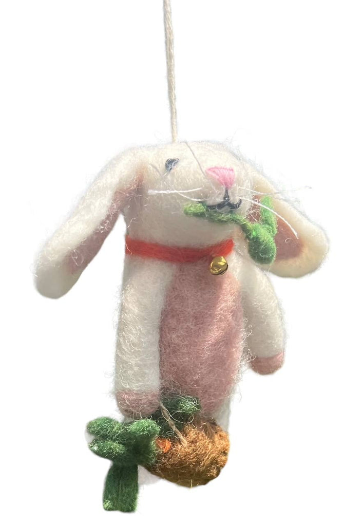 Felt ornament, super cute bunny - Harmony