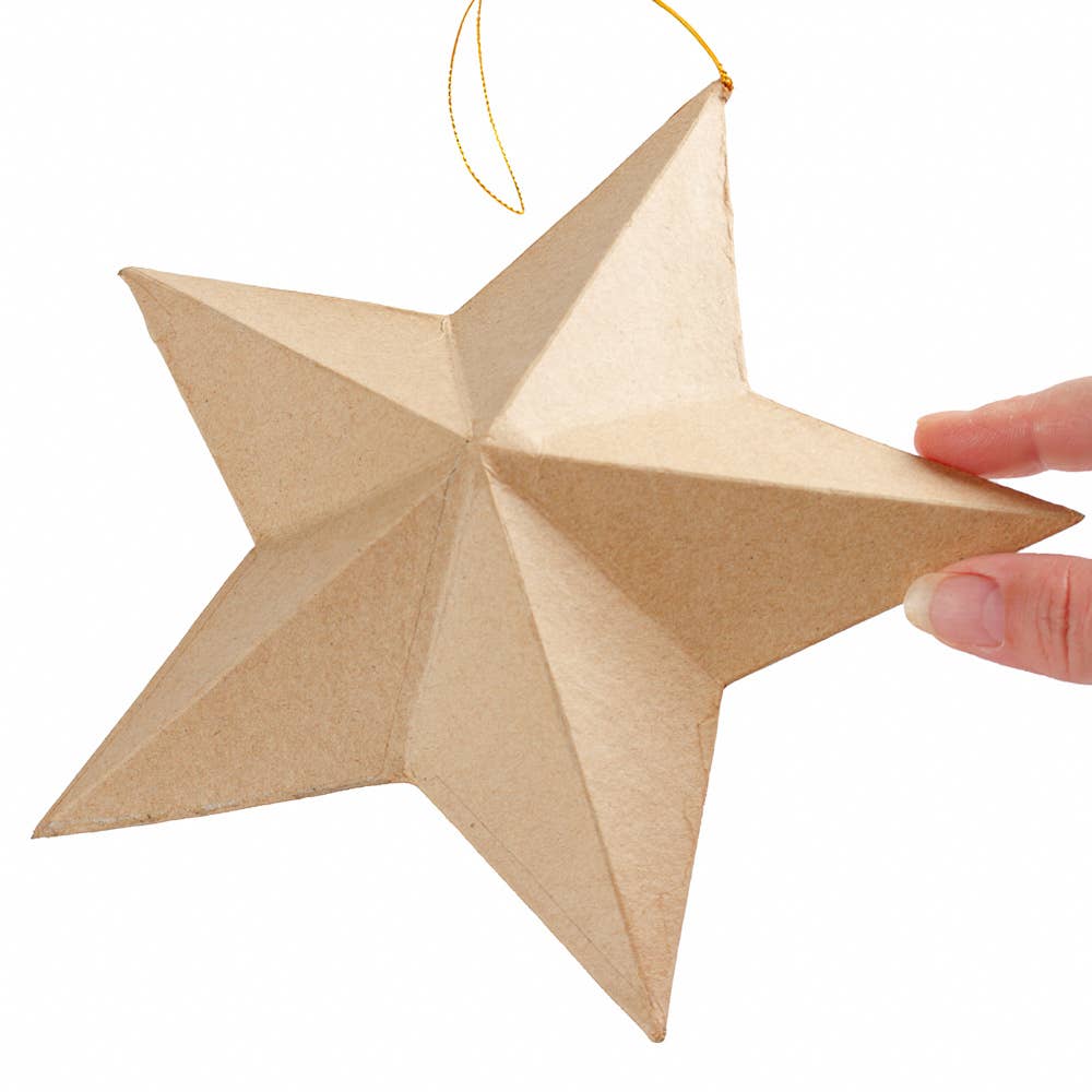 Paper Mache Star Ornament - Large - Harmony