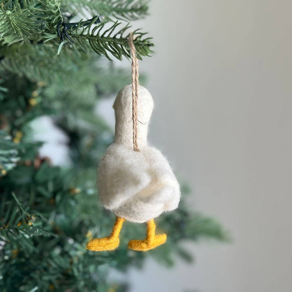 Felt Ornament - White Duck - Harmony